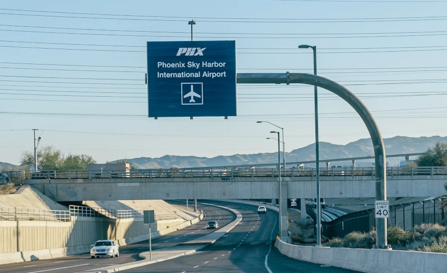 Phoenix Sky Harbor International Airport (IATA: PHX) is the busiest airport in Arizona.